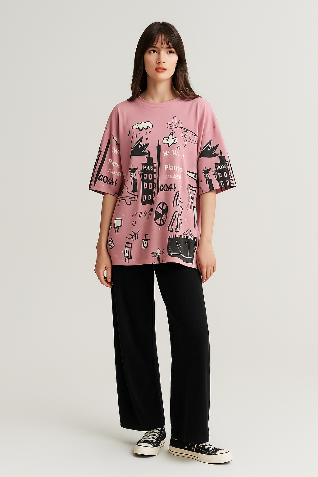 Cute pink Winni The Pooh Printed Night Suit