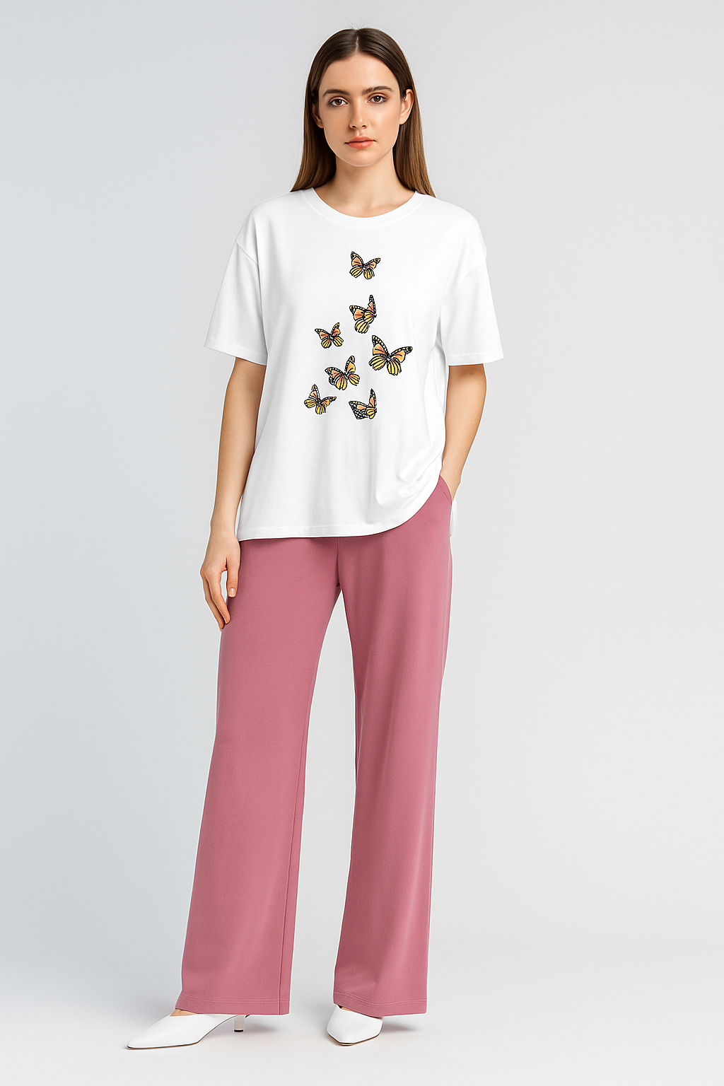 Cute white Winni The Pooh Printed Night Suit