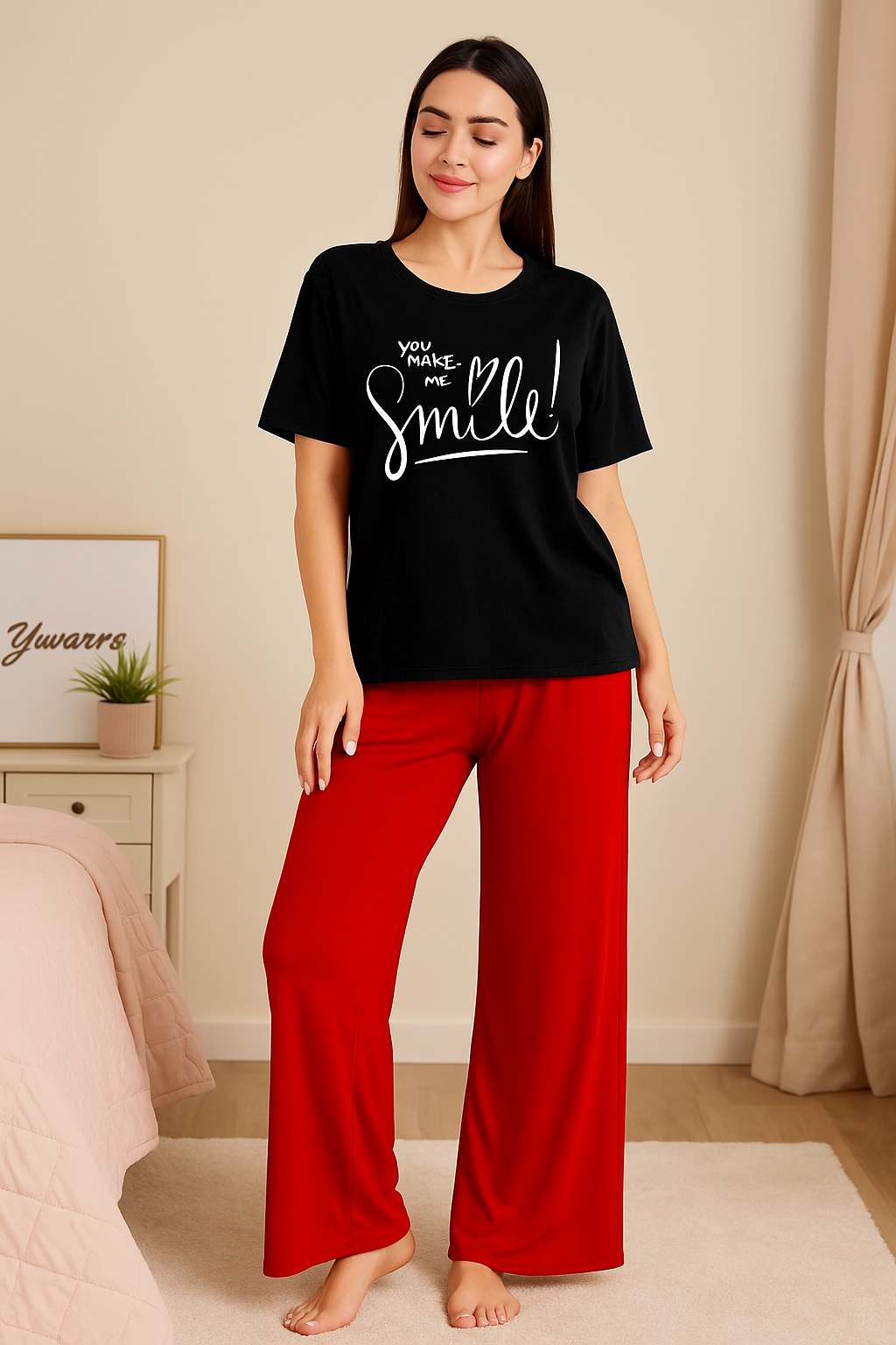 Cute Black Winni The Pooh Printed Night Suit