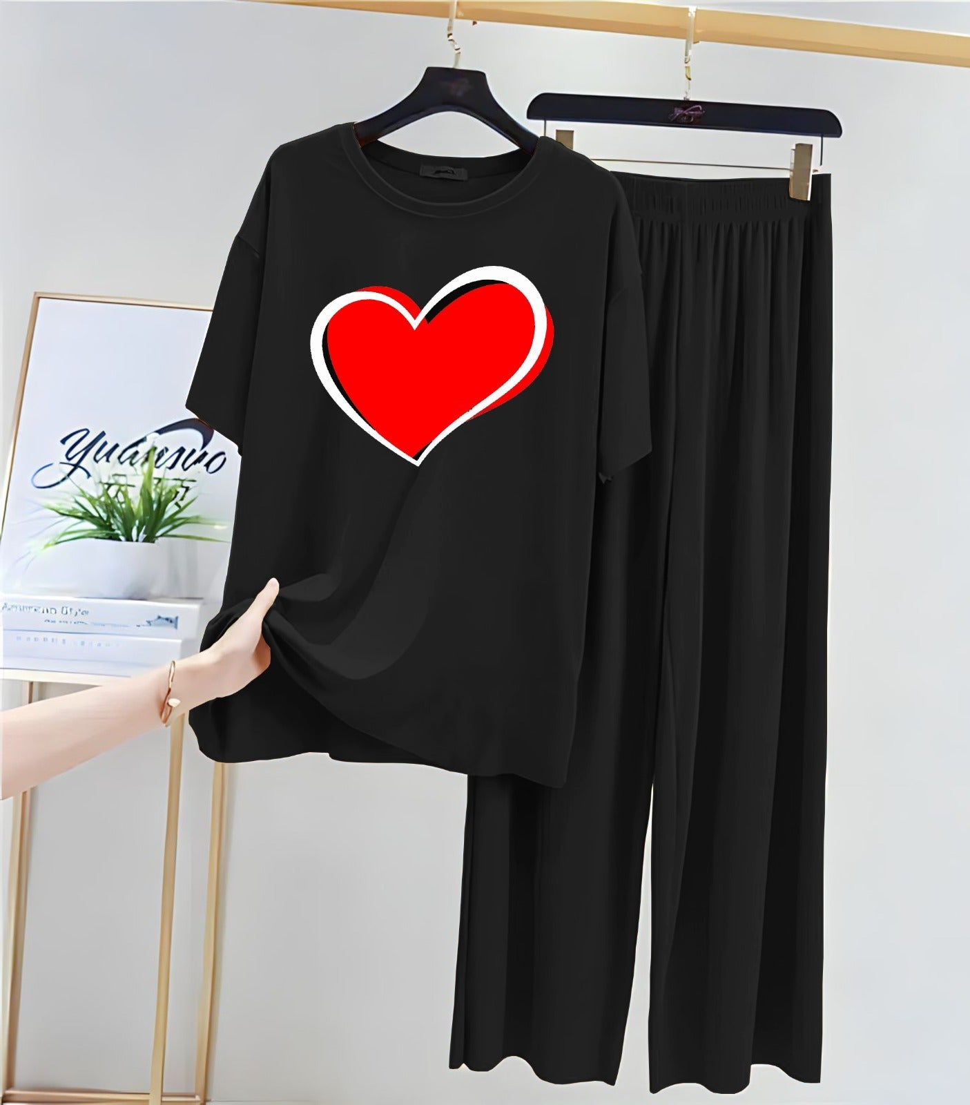 Cute Black Winni The Pooh Printed Night Suit