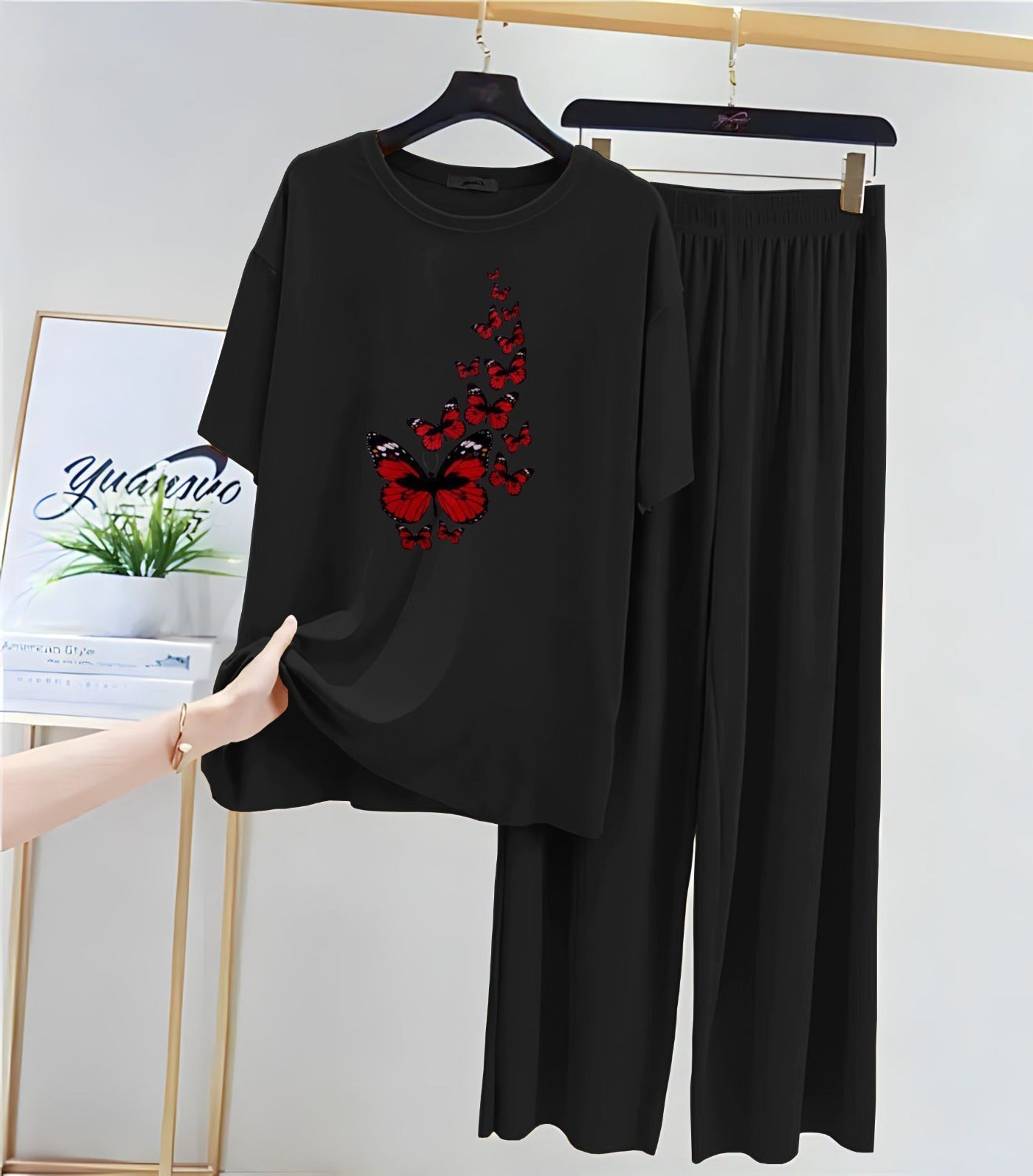 Cute Black Winni The Pooh Printed Night Suit