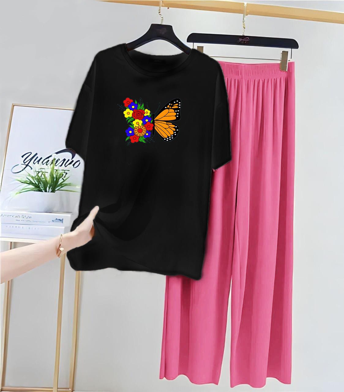 Cute Black Winni The Pooh Printed Night Suit