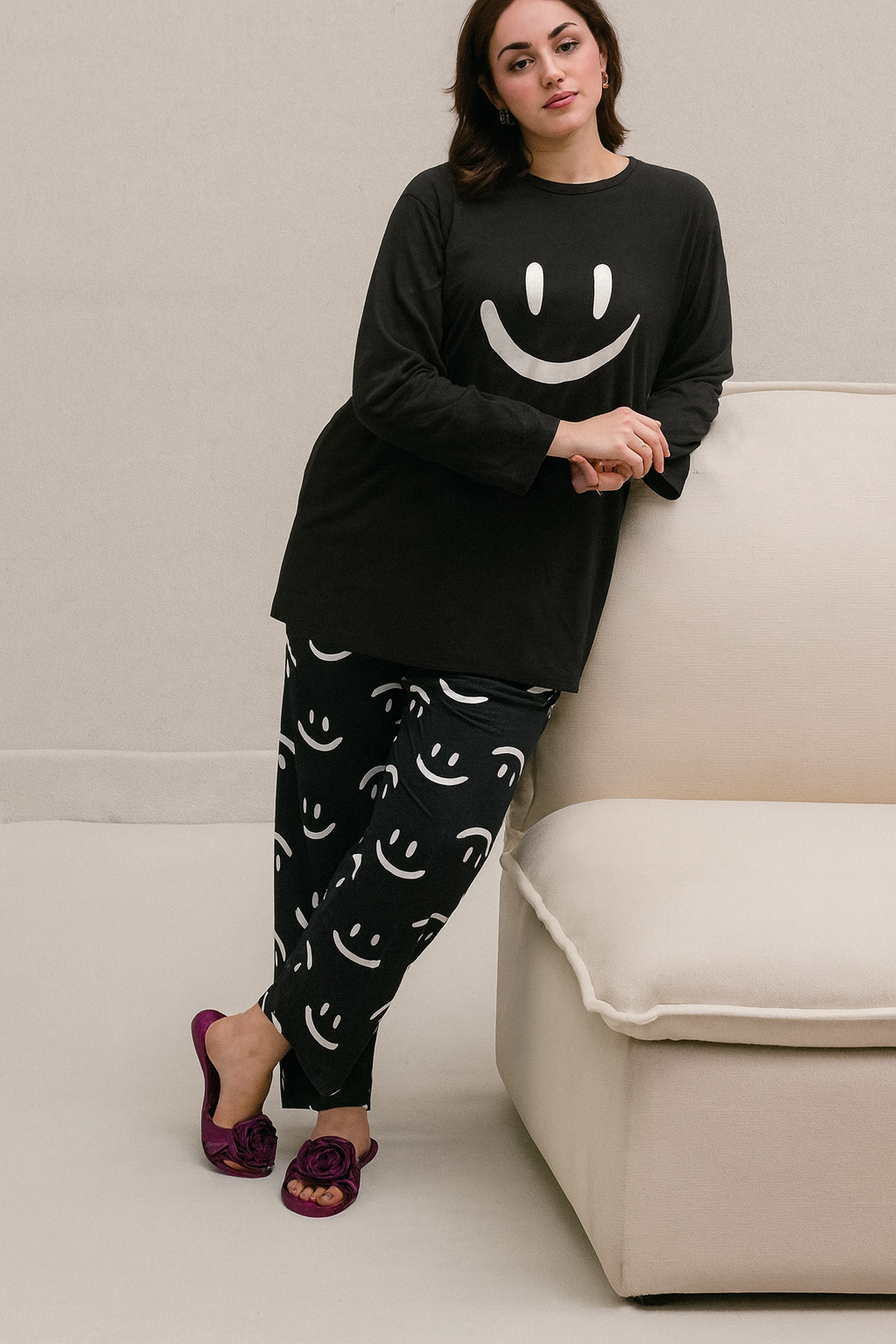 Cute black Winni The Pooh Printed Night Suit